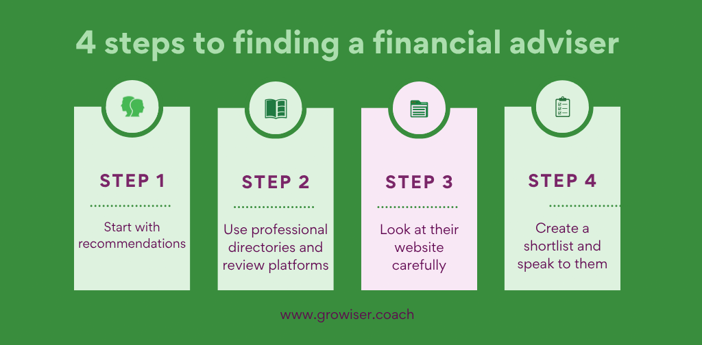 4 steps to finding a financial adviser